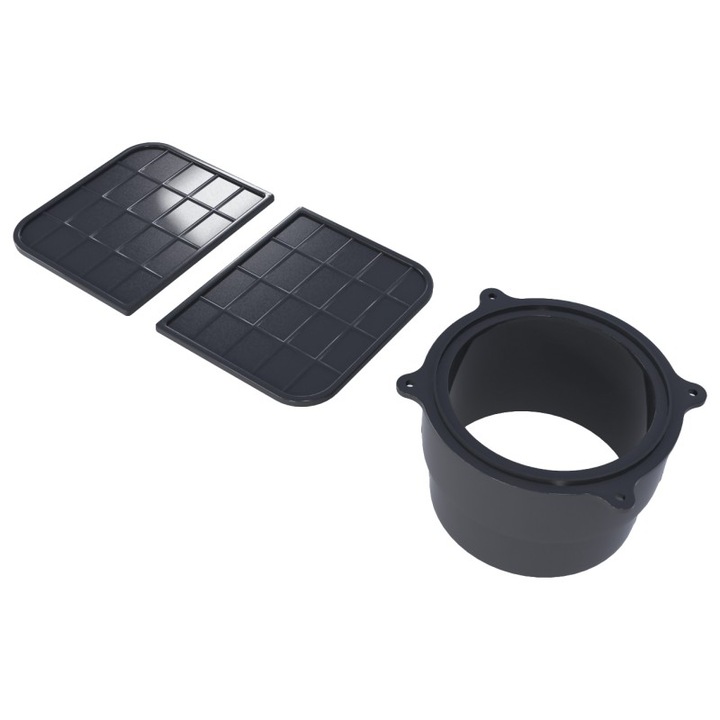 Set dopuri de scurgere Devorex Xdrain Drengam, 130/90, O100/110, Negru, 3 buc