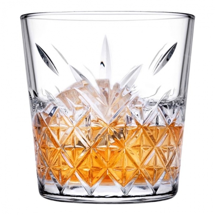 Комплект стъклени чаши за уиски Timeless, Pasabahce, 355 ml, 4 бр