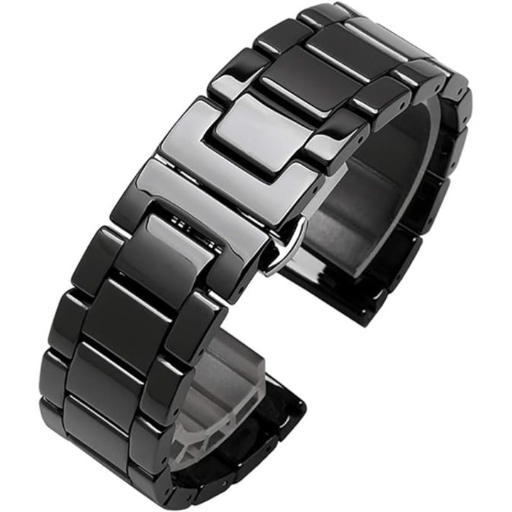 Сarrlinechoo керамична каишка за часовник, гривна, съвместима с Samsung Galaxy Watch/Samsung Gear S3, Huawei Watch GT 2 (46 мм), ширина на каишката 22 мм, черен