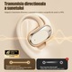 Casti Open-Ear Bluetooth fara fir, Redkid®, Wireless Ear Hooks Ergonomice, Conductie prin Aer, Design Usor, Autonomie 60h, Bluetooth 5.4, IPX5, Bej