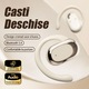 Casti Open-Ear Bluetooth fara fir, Redkid®, Wireless Ear Hooks Ergonomice, Conductie prin Aer, Design Usor, Autonomie 60h, Bluetooth 5.4, IPX5, Bej