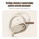 Casti Open-Ear Bluetooth fara fir, Redkid®, Wireless Ear Hooks Ergonomice, Conductie prin Aer, Design Usor, Autonomie 60h, Bluetooth 5.4, IPX5, Bej