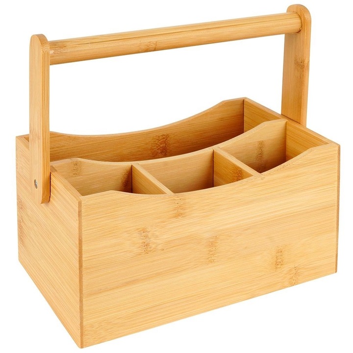 Organizator Pentru Tacamuri, Vilde, 22x14x23,5 cm, Lemn, Natur