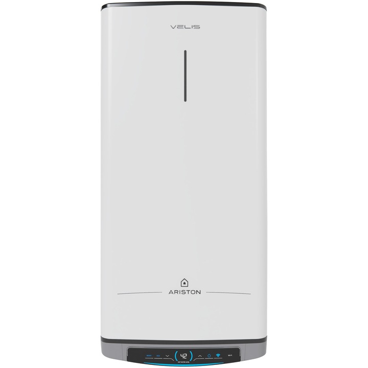 Boiler electric Ariston Velis Dune Wi-Fi 100 EU, 1500W, 100 l, Mod Boost, Touch control, functie ECO EVO, protectie cu ioni de argint, anod de magneziu, rezervor emailat cu titan, Alb