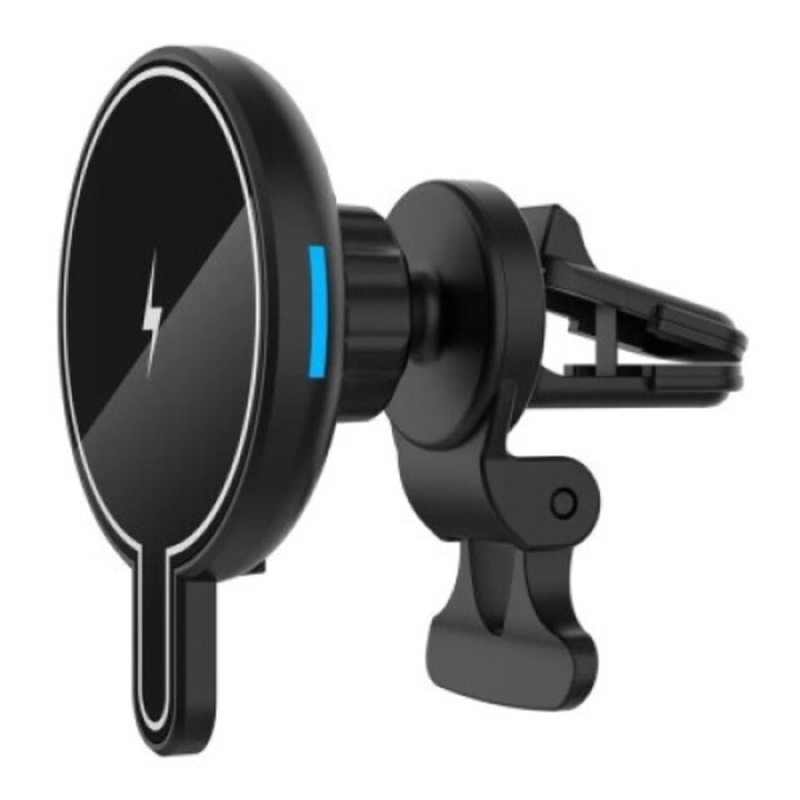 MagSafe mágneses autós tartó vezeték nélküli töltéssel 15W Fast Charge QC3.0 Qi Standard - CWCPH-D9