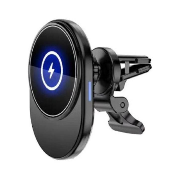 MagSafe mágneses autós tartó vezeték nélküli töltéssel 15W Fast Charge Qi Standard QC3.0 - CWCPH-D11