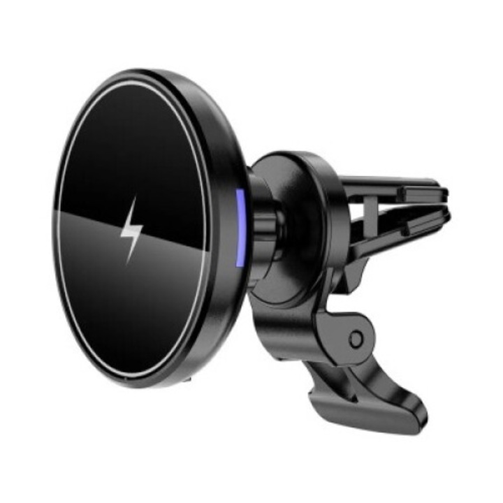 MagSafe mágneses autós tartó vezeték nélküli töltéssel 15W Fast Charge Qi Standard QC3.0 - CWCPH-D7