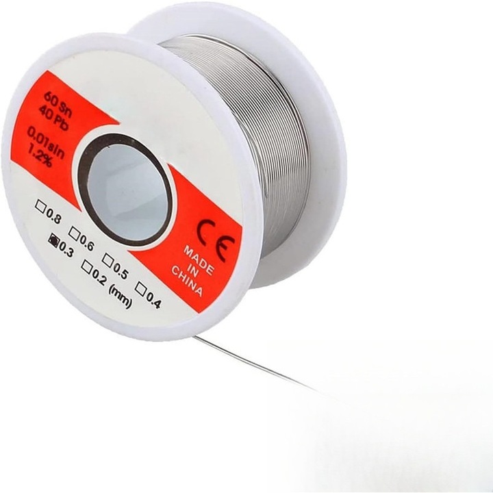Sarma de lipit, diametru 0.8mm, punct de topire 183, 50g