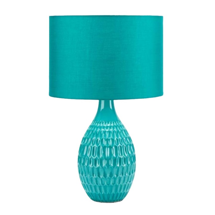 Lampa de masa, Fade, Albastru, 32x52 cm, Ceramic