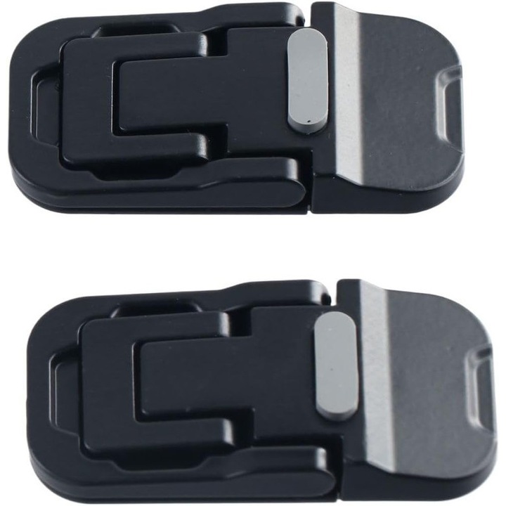 Set 2 Standuri Pliabile pentru Laptop, Zinc, Reglabil, Negru, 17.3 inch