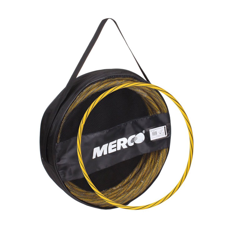 10 db-os karika készlet tornához Merco Hula Hoop Aero, átmérő 60 cm, szállítótáska mellékelve