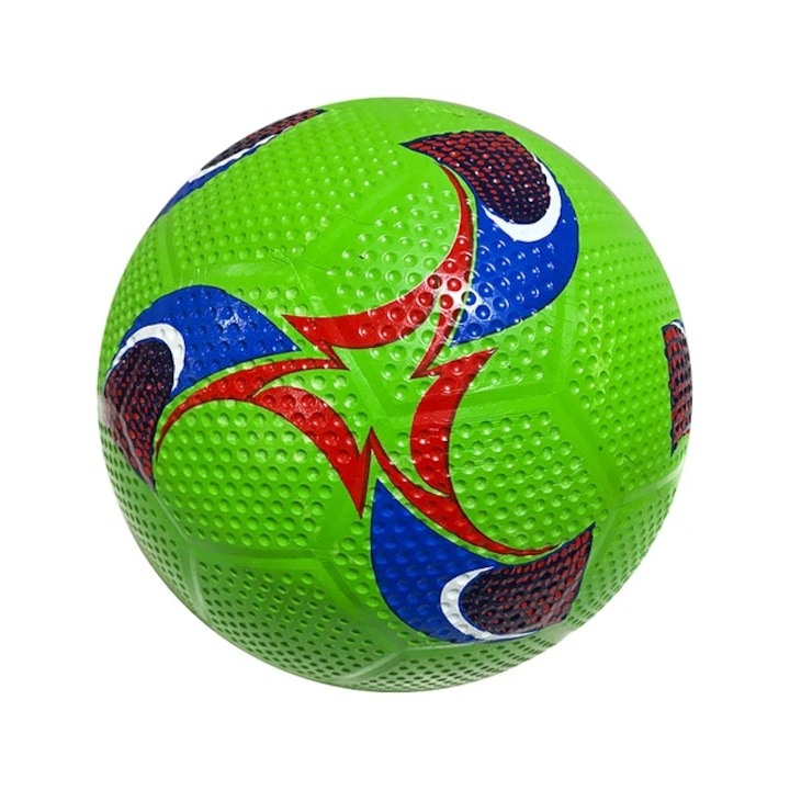 Гумена футболна топка № 5 с мрежа и игла, многоцветна, Toyska®