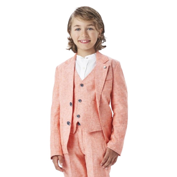 Fiú vászonkabát, Sarabanda, 0,6342, Fehér/Narancssárga