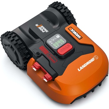 Robot de tuns gazon/iarba WORX Landroid S400 WR184E, 20 V 2.0 Ah, latime taiere 18 cm, inaltime taiere 20 - 50 mm, control prin aplicatie, Wi-Fi, senzor ploaie, algoritm de taiere cu AI