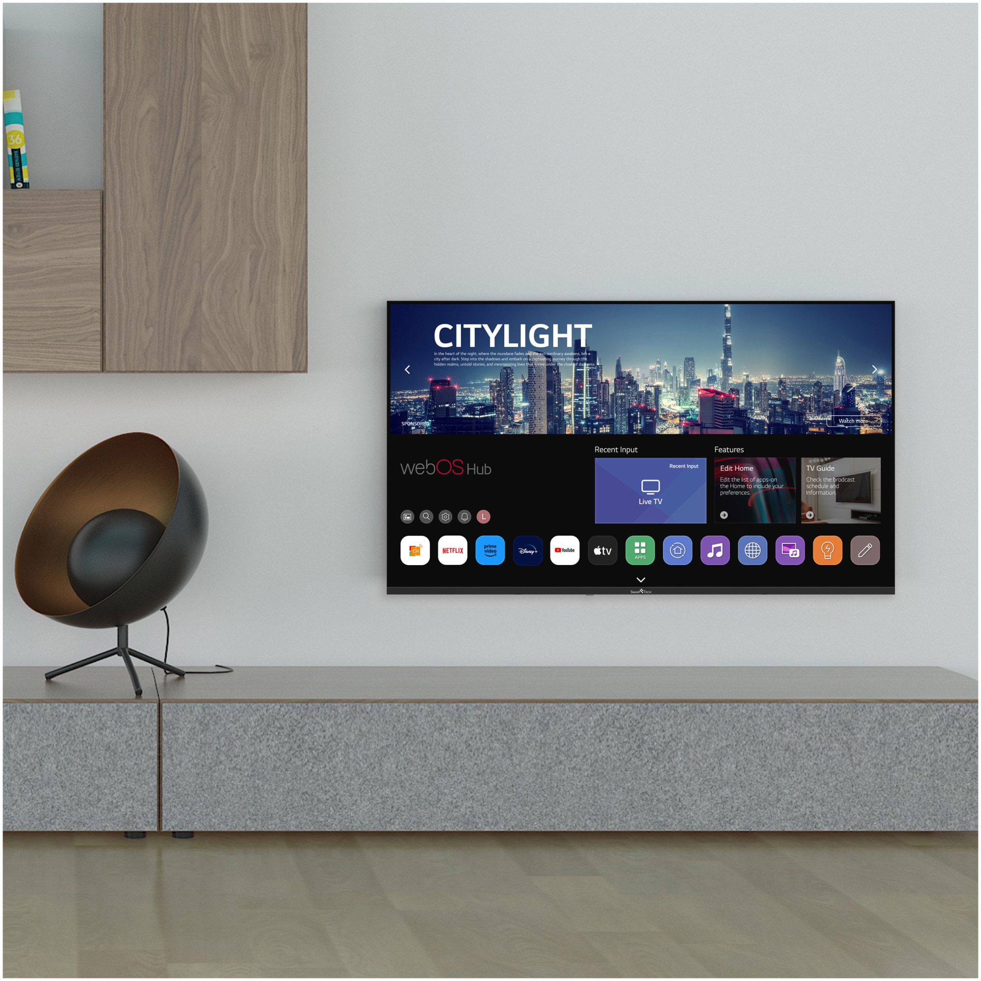 Televizor SmartTech LED 50UW02V, 126 cm, Smart WebOS, 4K Ultra HD, Clasa E