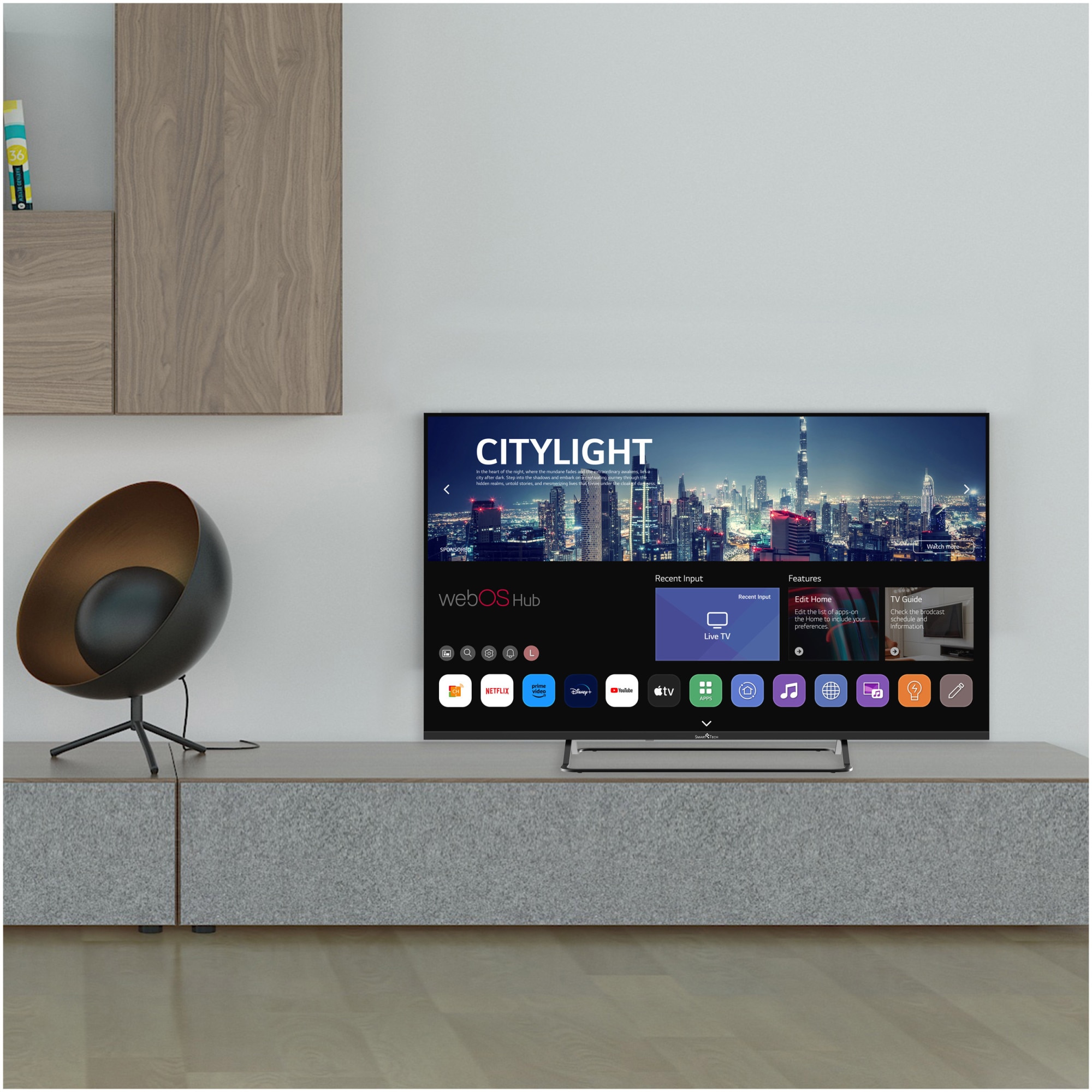 Televizor SmartTech LED 50UW02V, 126 cm, Smart WebOS, 4K Ultra HD, Clasa E