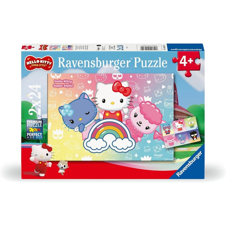 Puzzle Ravensburger din 2 х 24 de piese - Hello Kitty