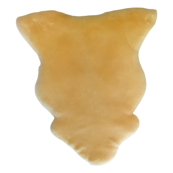 Covor Furryman, Piele Naturala, Miere, 130x70cm