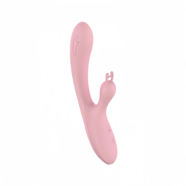 Vibrator Lilo Rabbit, 10 functii vibratie, silicon, 230x45mm, roz