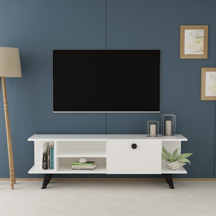 Шкаф за телевизор İdil, 120x45x29,6 см, Бял