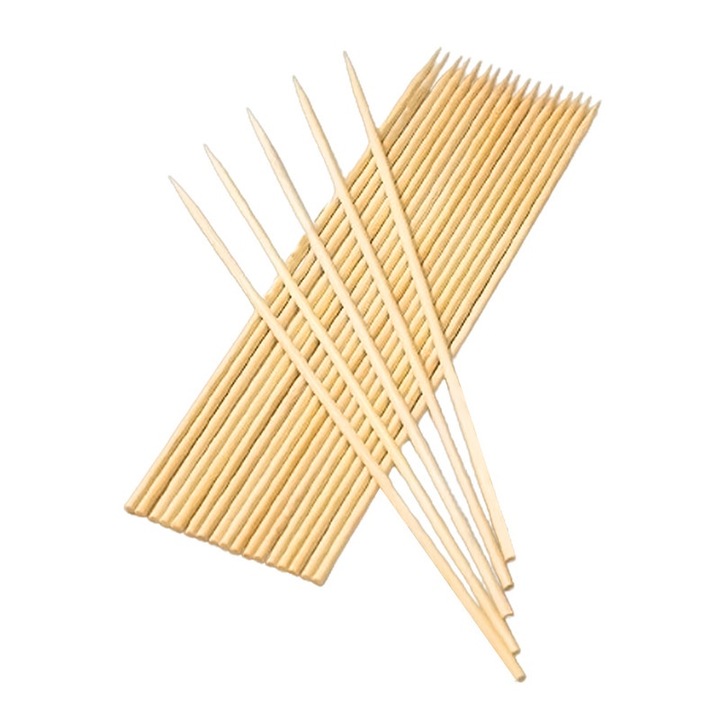 100 db-os Alaimsyart bambusz nyárs készlet, 25x0,3 cm, natúr