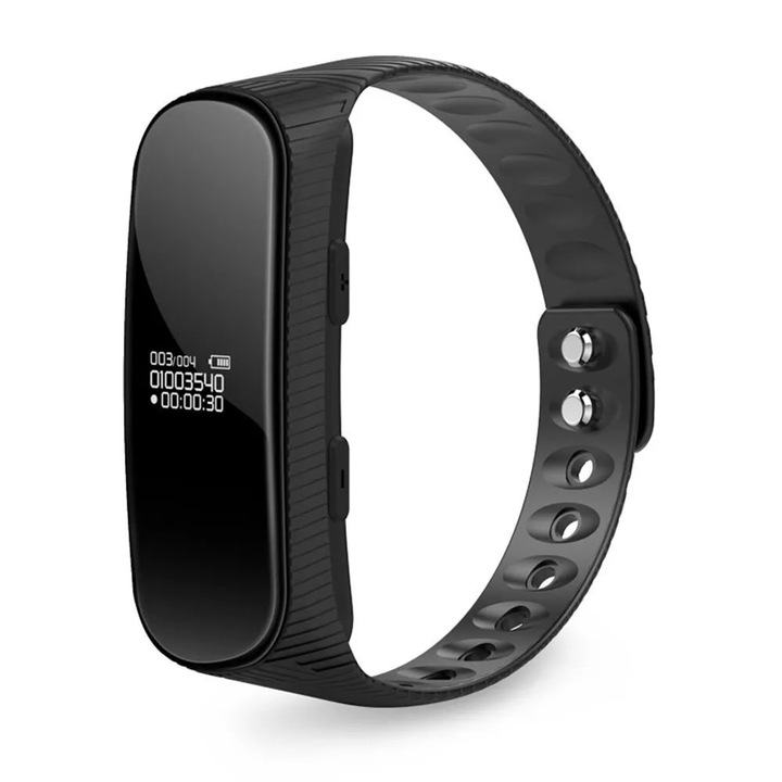 Часовник с мини диктофон S6-8GB, шпионско устройство, MP3 плейър, USB, гласово активиране, намаляване на фоновия шум, 8GB памет