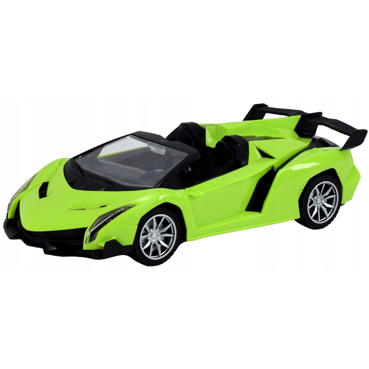 Interaktív játék, műanyag, Távirányítós autó, ajtónyitás, világít, zöld