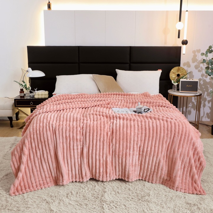 Пухкаво одеяло Cocolino, двойно легло, единично, 2 лица, 200x230 см, розово