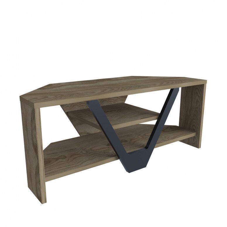 Comoda TV Model Karin, 90x36.8x35 cm, Stejar/Negru - eMAG.ro