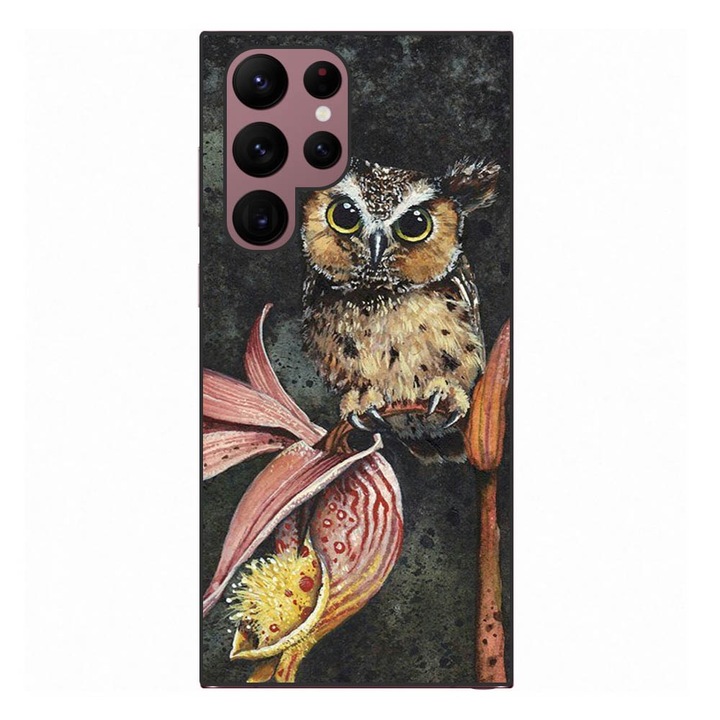 Калъф, съвместим с Samsung Galaxy S22 Ultra Silicon Gel Tpu Модел Owl Painted