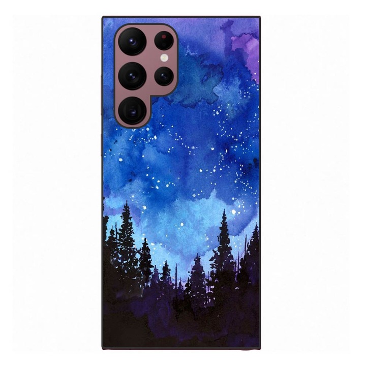 Калъф, съвместим с модел Samsung Galaxy S22 Ultra Silicon Gel Tpu Night Forest
