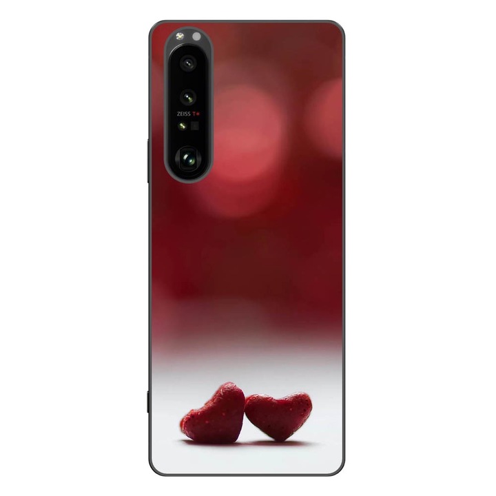 Капак, съвместим с Sony Xperia 1 III Silicon Gel Tpu Модел Малки сърца