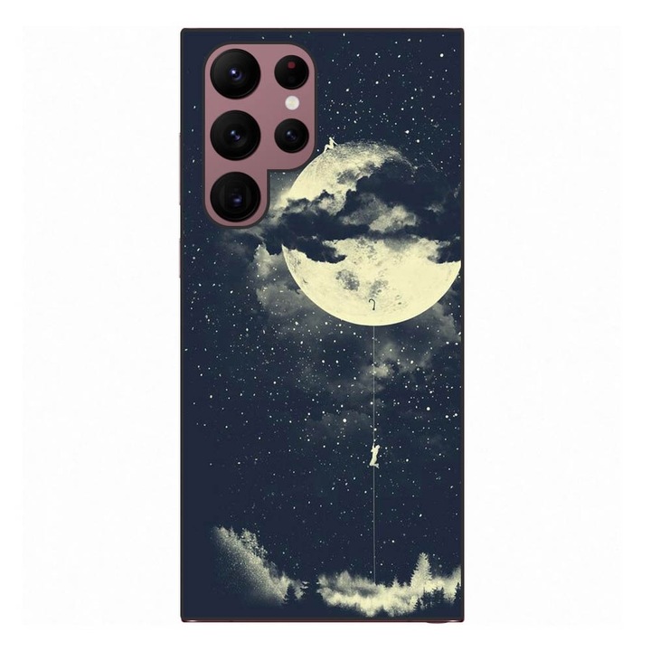 Калъф, съвместим с модел Samsung Galaxy S22 Ultra Silicon Gel Tpu Moon Climbing