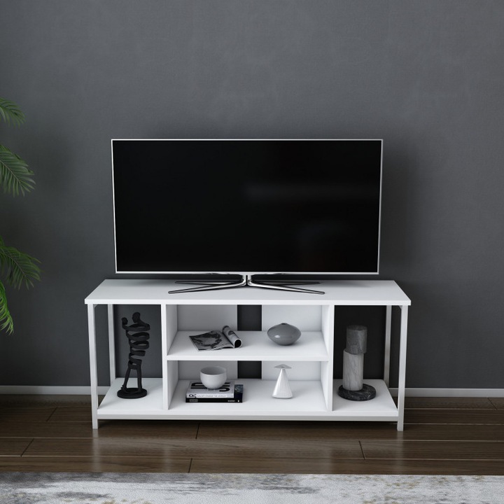 Rinaldo modell TV szekrény, 120x50,8x35 cm, Fehér