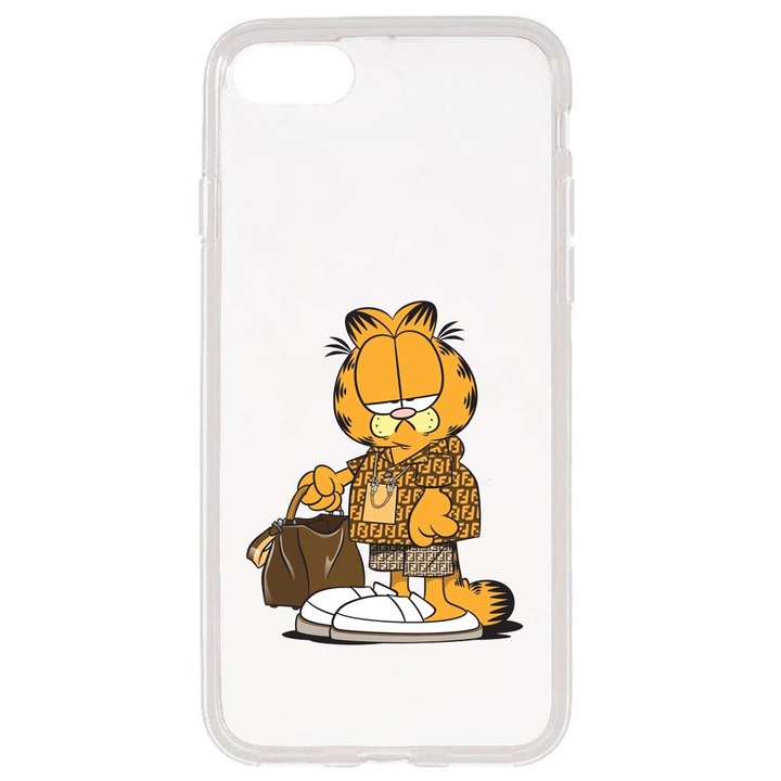 Husa compatibila cu Apple iPhone 7 compatibila cu Apple iPhone 8 compatibila cu Apple iPhone SE 2020/2022 Silicon Transparenta Model Garfield Fashion