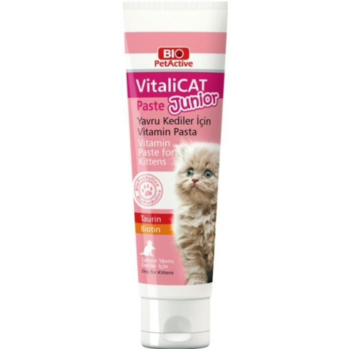 Хранителна добавка за котки Bio PetActive VitalitiCat Junior Paste, 100мл