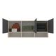 Set dormitor haaus Malmo V11, Pat 200 x 140 cm, Stejar Alb/Antracit