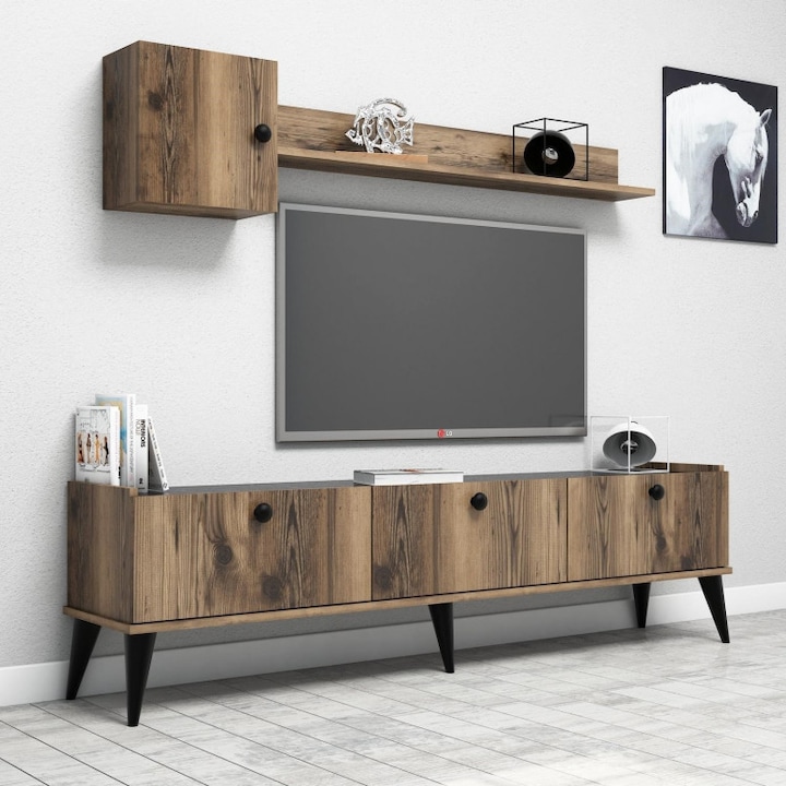Шкаф за телевизор Lidya, 180x49x35 см, Орех