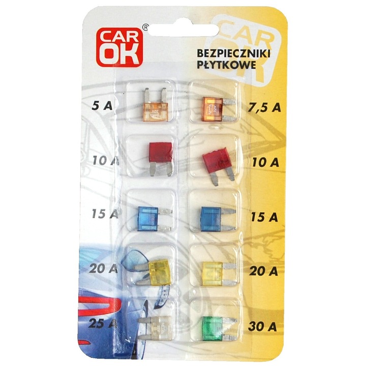 Комплект предпазители за кола Profast 10 броя многоцветни 5-30А