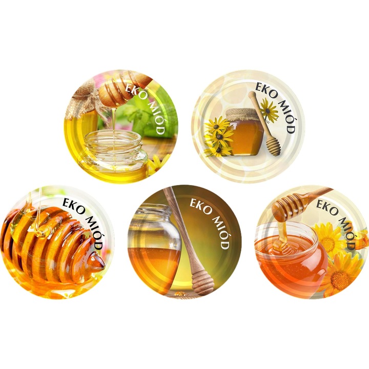 Set 10 capace pentru borcane, Browin, decorativ, multicolor, O82mm