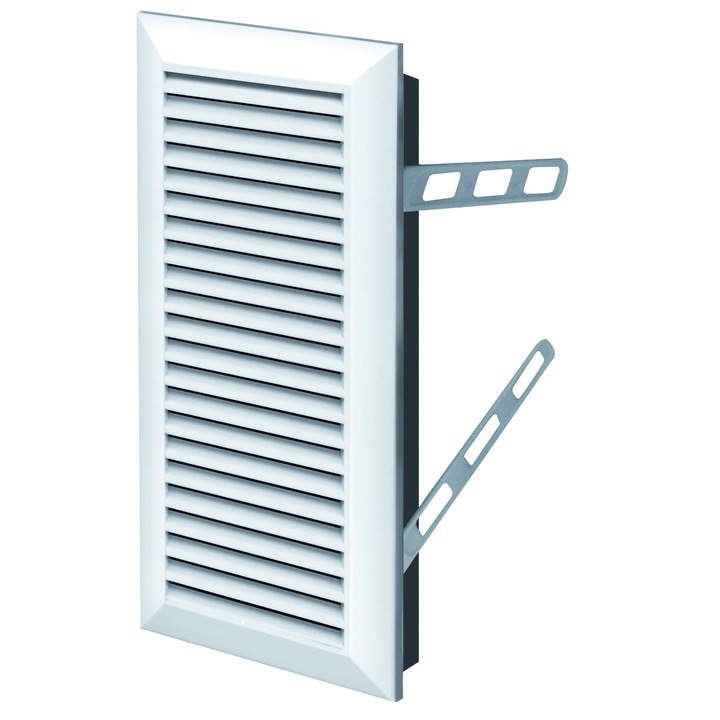 Grila de ventilatie cu plasa anti-insecte, Awenta, alb, 280x140mm
