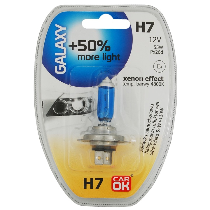 Автомобилна крушка Profast H7 12V Galaxy, Син