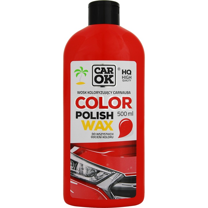 Вакса за оцветяване на автомобили Profast Carnauba, червена, 500 мл, защита и гланц