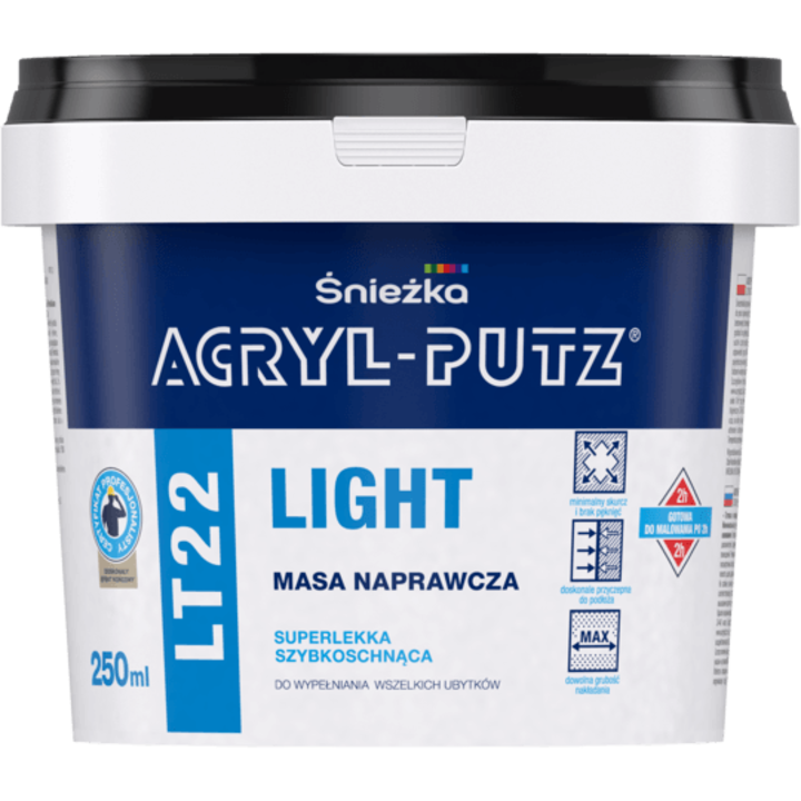 Vopsea de reparat, Sniezka, uscare rapida, alba, 0.25L