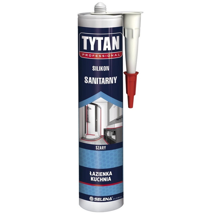 Silicon sanitar Tytan Professional, gri, 280ml