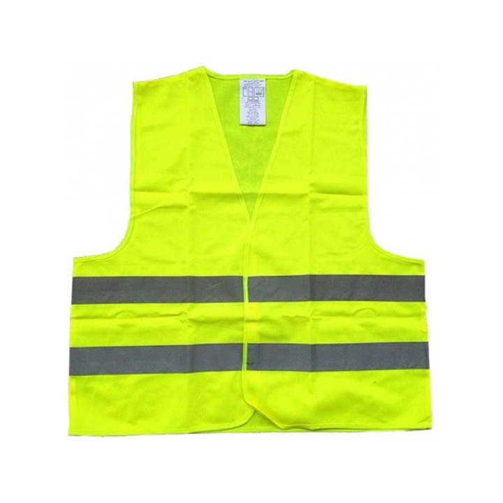 Светлоотразителна жилетка, Dactylion®, със сигнални ленти, универсален размер, неоново зелено