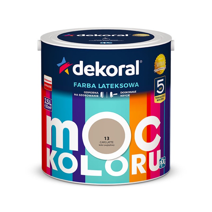 Vopsea decorativa, Dekoral, Mat, 2.5 l, Cafea cu lapte