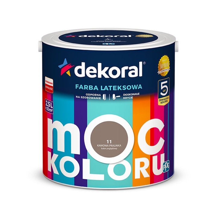 Díszfesték, Dekoral, Mat, 2,5 l, Barna barna