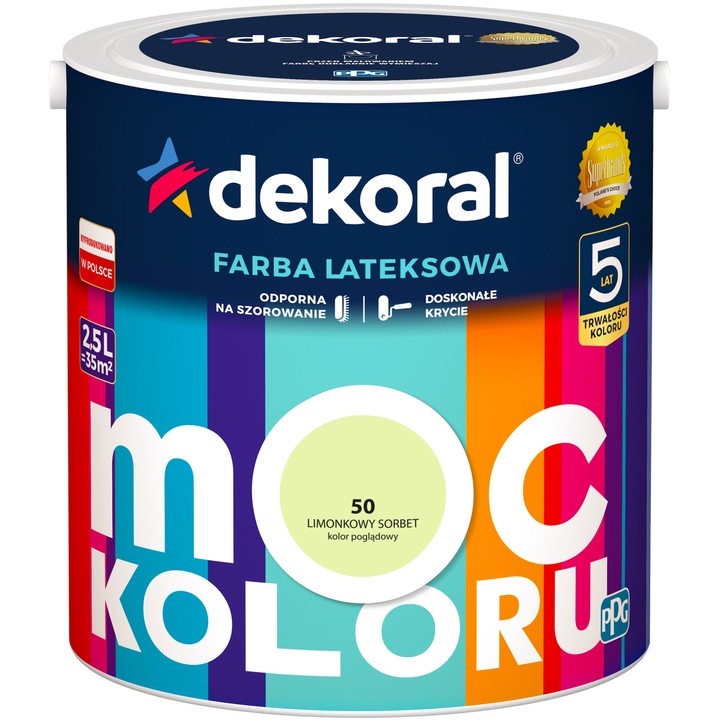 Festék, PPG, sárga, 2,5L