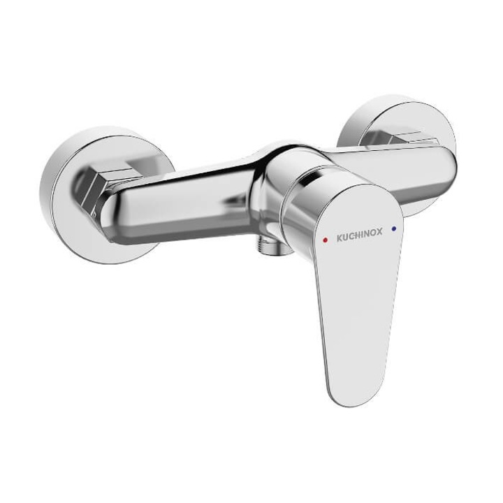 Смесител за душ Fresno, стенен монтаж, керамика, хром, 35 мм